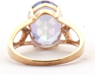 Lot 15 - A 9ct 'mystic' topaz ring, the oval 'mystic'...