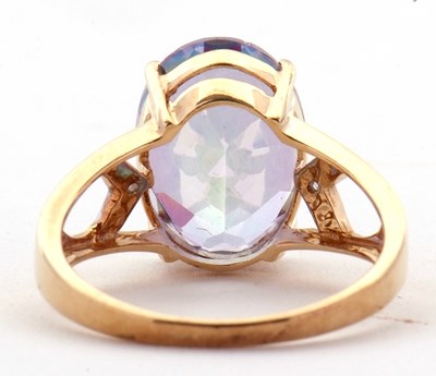Lot 15 - A 9ct 'mystic' topaz ring, the oval 'mystic'...