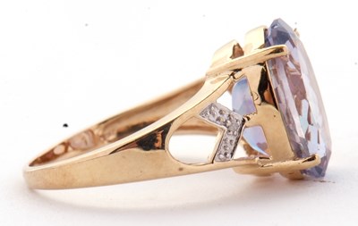 Lot 15 - A 9ct 'mystic' topaz ring, the oval 'mystic'...