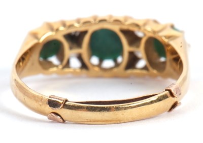 Lot 64 - A turquoise and diamond ring, the three...