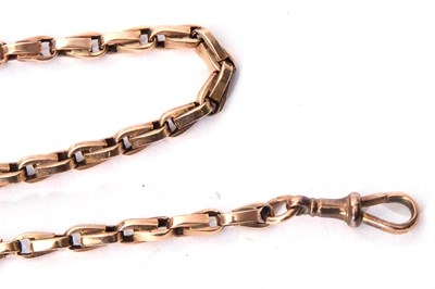 Lot 333 - 9ct gold oval link chain, 38cm long, 18gms