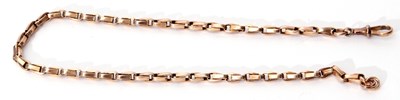 Lot 333 - 9ct gold oval link chain, 38cm long, 18gms