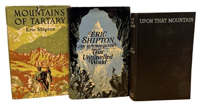 Lot 616 - ERIC SHIPTON: 3 Titles: MOUNTAINS OF TARTARY,...
