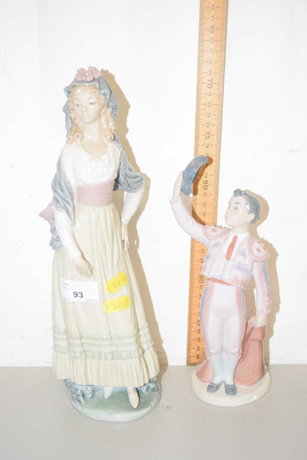 Lot 93 - Two Lladro porcelain figures of a young lady...