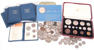 Lot 344 - Box mainly of UK coins including 1937 specimen...