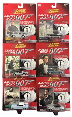 Lot 63 - Six carded Johnny Lightning James Bond cars