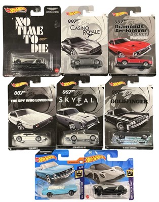 Lot 62 - Eight carded Hotwheels James Bond cars