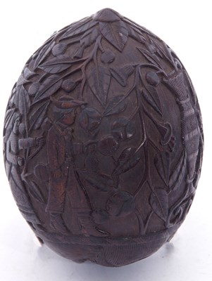 Lot 379 - An unusual antique carved coconut bugbear...