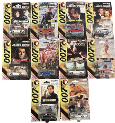 Lot 60 - Ten carded die-cast James Bond cars by Corgi