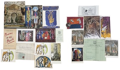 Lot 1261 - JOHN PIPER. Box with various John Piper...