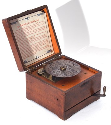 Lot 385 - A small late 19th century Fairy polyphon in...