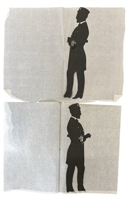 Lot 1179 - Two silhouette cuttings of what looks to be a...