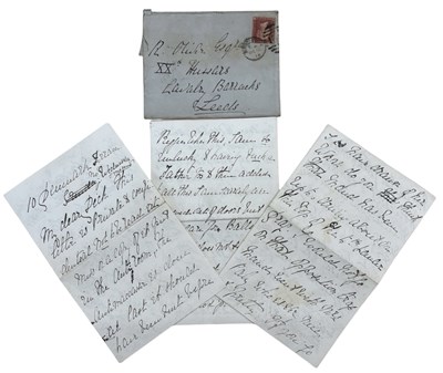 Lot 1178 - Hand written letter c1870s with wonderful pen...