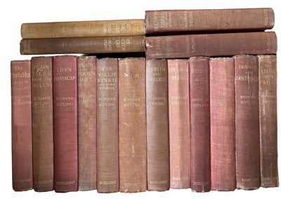 Lot 1001 - RUDYARD KIPLING. 16 volumes. All bound in the...