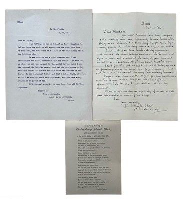 Lot 1129 - WW1. Original letter informing a mother of the...