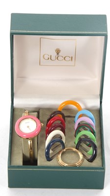 Lot 310 - A Gucci ladies wristwatch, reference 11/12.2,...