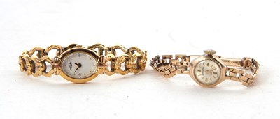 Lot 312 - Two ladies wristwatches, one 9ct gold Imado...