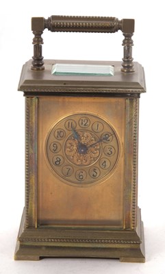 Lot 343 - A five glass brass carriage clock with key...