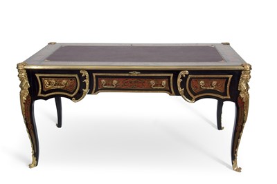 Lot 406 - Reproduction boule style desk with inset...