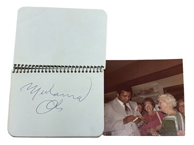 Lot 162 - MUHAMMED ALI SIGNATURE: To rear page of a...