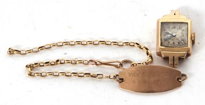 Lot 309A - A ladies yellowmetal watch together with a...