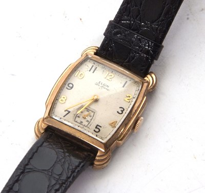 Lot 327A - An Elgin Deluxe Tank style gents watch. The...