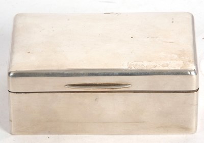 Lot 124 - A hallmarked silver table cigarette box of...