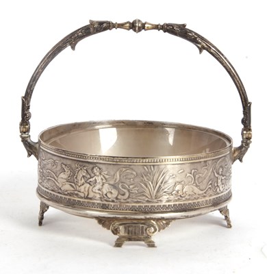 Lot 127 - A continental swing handle dish and clear...