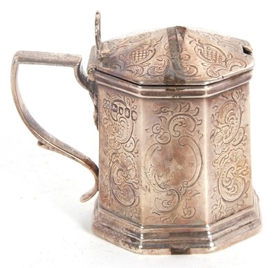 Lot 132 - A Victorian silver mustard pot and liner of...