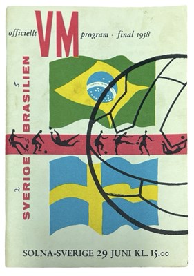 Lot 152 - FOOTBALL PROGRAMME: Sweden v Brazil, 29th June...