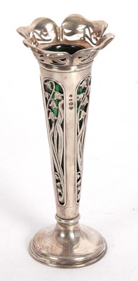 Lot 147 - An Art Nouveau silver vase having a pear...