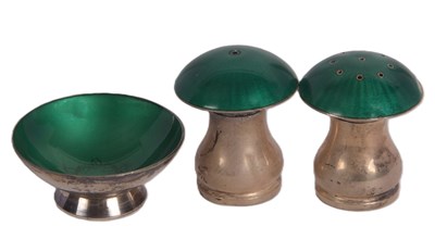 Lot 154 - "ELA" Denmark, circa 1950, sterling and green...