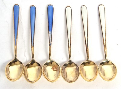 Lot 156 - A group of six vintage Norwegian gilt and...