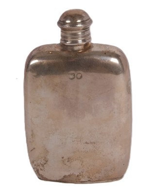 Lot 165 - A small Victorian silver spirit flask of plain...