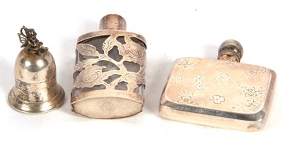 Lot 187 - Mixed Lot:  A white metal scent bottle of...