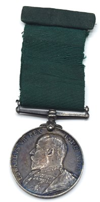 Lot 18 - ERVII Volunteer long service medal impressed...