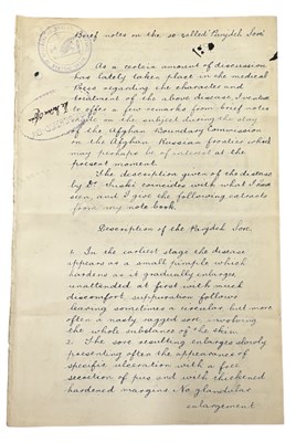 Lot 1452 - MANUSCRIPT AFGHANISTAN 1886. Charles W. Owen...