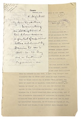 Lot 1369 - Sir James Crichton-Browne A.L.S Letter...