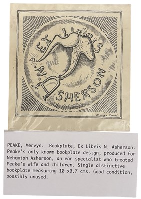 Lot 1431 - PEAKE, Mervyn. Bookplate Ex Libris N. Asherson....