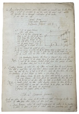 Lot 1367 - CHEMISTRY MANUSCRIPT. 18th Century[?] 15pp....