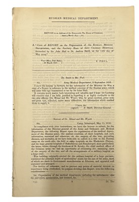 Lot 1440 - CRIMEA. RUSSIAN MEDICAL DEPARTMENT. 1857....