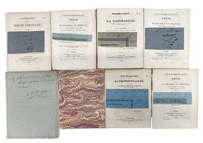 Lot 1461 - SIGNED FRENCH MEDICAL PAMPHLETS. A Collection...
