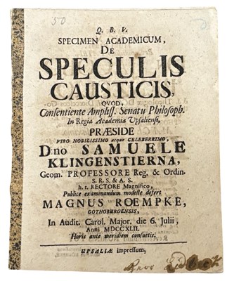 Lot 1458 - VISION - OPTICS - ISAAC NEWTON INTEREST....