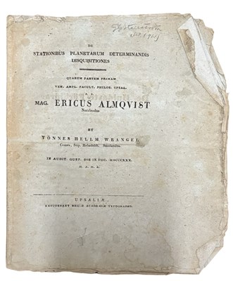 Lot 1370 - ASTRONOMY. De stationibus planetarum...