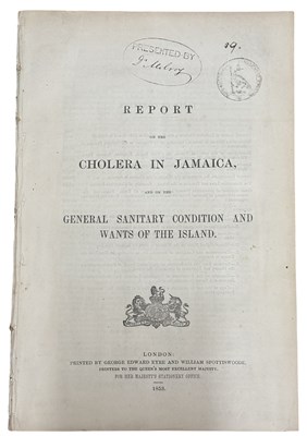 Lot 1465 - CHOLERA MAPS. 1853. Report on the Cholera in...