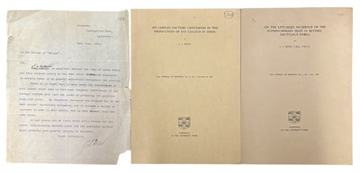 Lot 1359 - Charles John Bond C. M. G F.R.C.S. Typed...