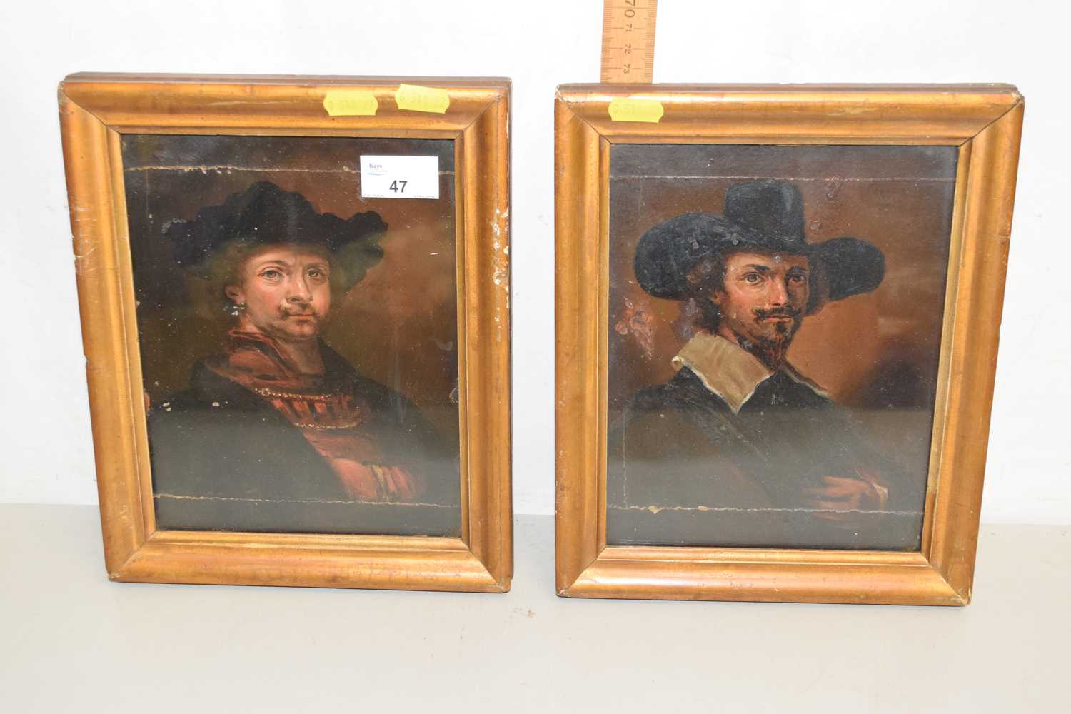 Lot 47 - Two printed portraits after Rembrandt