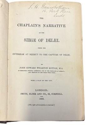 Lot 6 - JOHN EDWARD WHARTON ROTTON: THE CHAPLAIN'S...