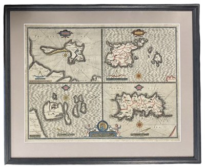 Lot 1297 - John Speed: HOLY ISLAND, GARNSEY, FARNE, JARSEY 1610