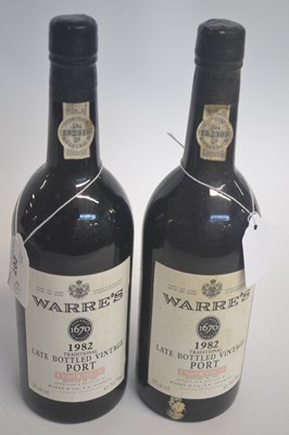 Lot 207 - Two bottles of Warre's 1982 Late Bottled...